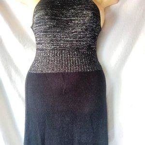 Junior's Black Sleeveless Long Sweater Dress Size 7